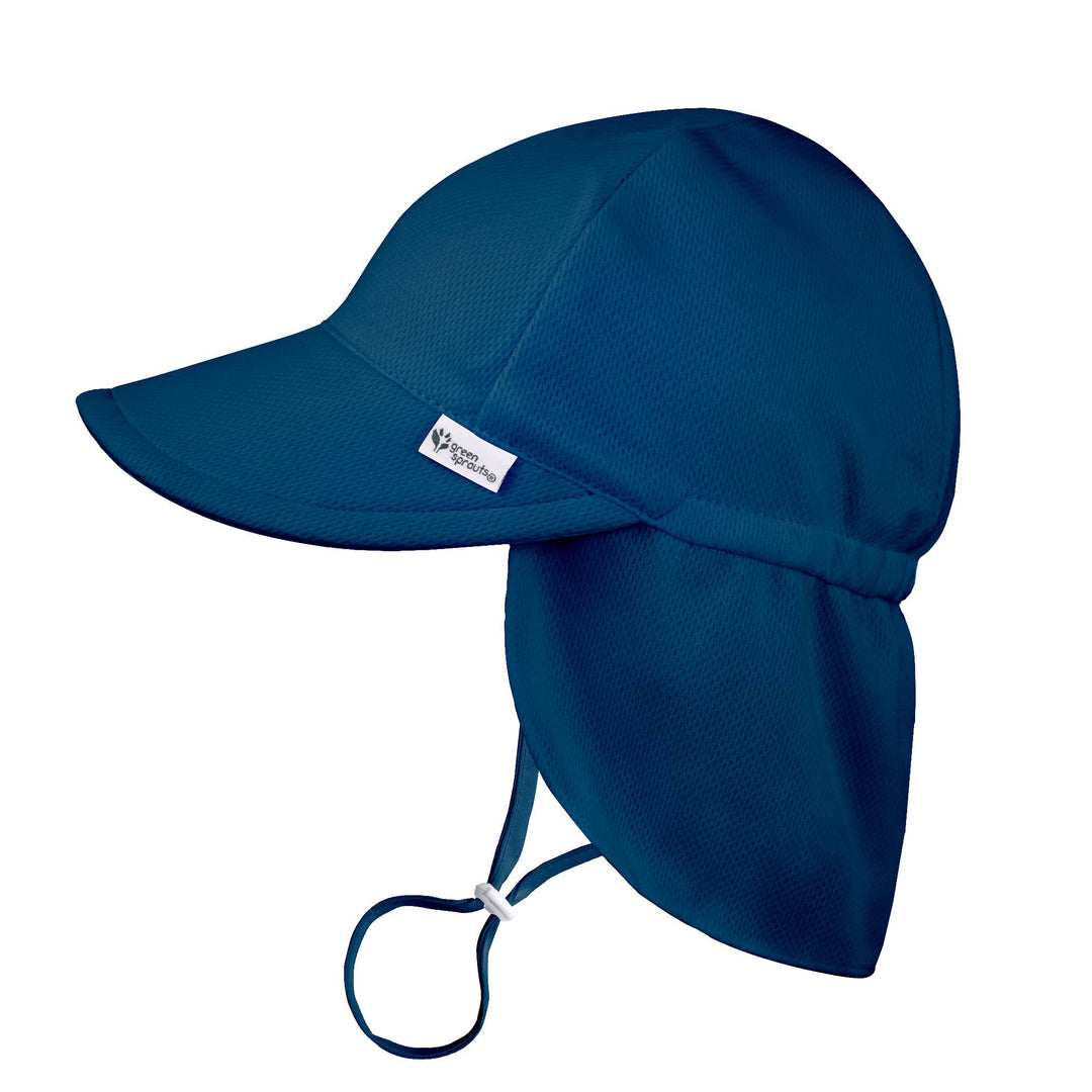 Green Sprouts UPF 50+ Breathable Eco Flap Hat - Navy