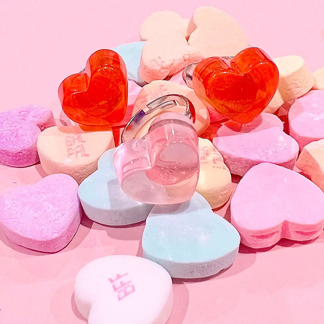 Pop Cutie Kids Jello Heart Ring - Reds Valentines