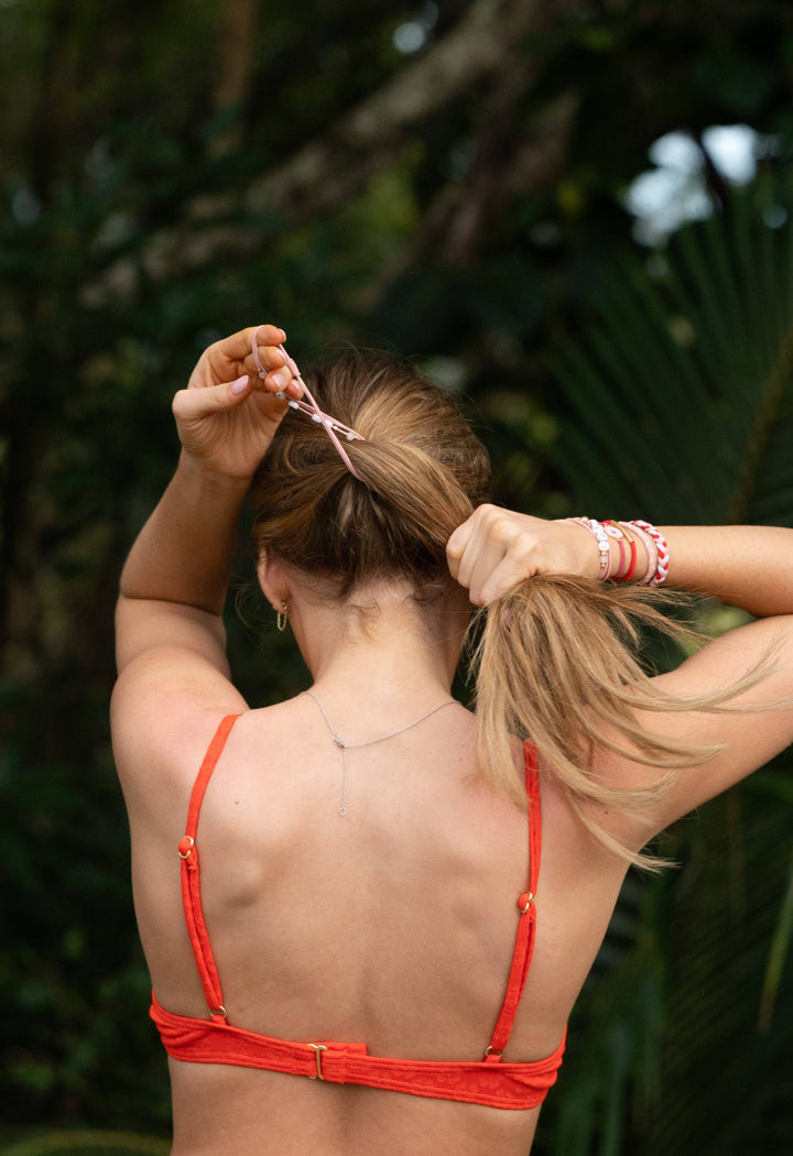 K'lani "Love" Pink Hearts Hair Tie Bracelets