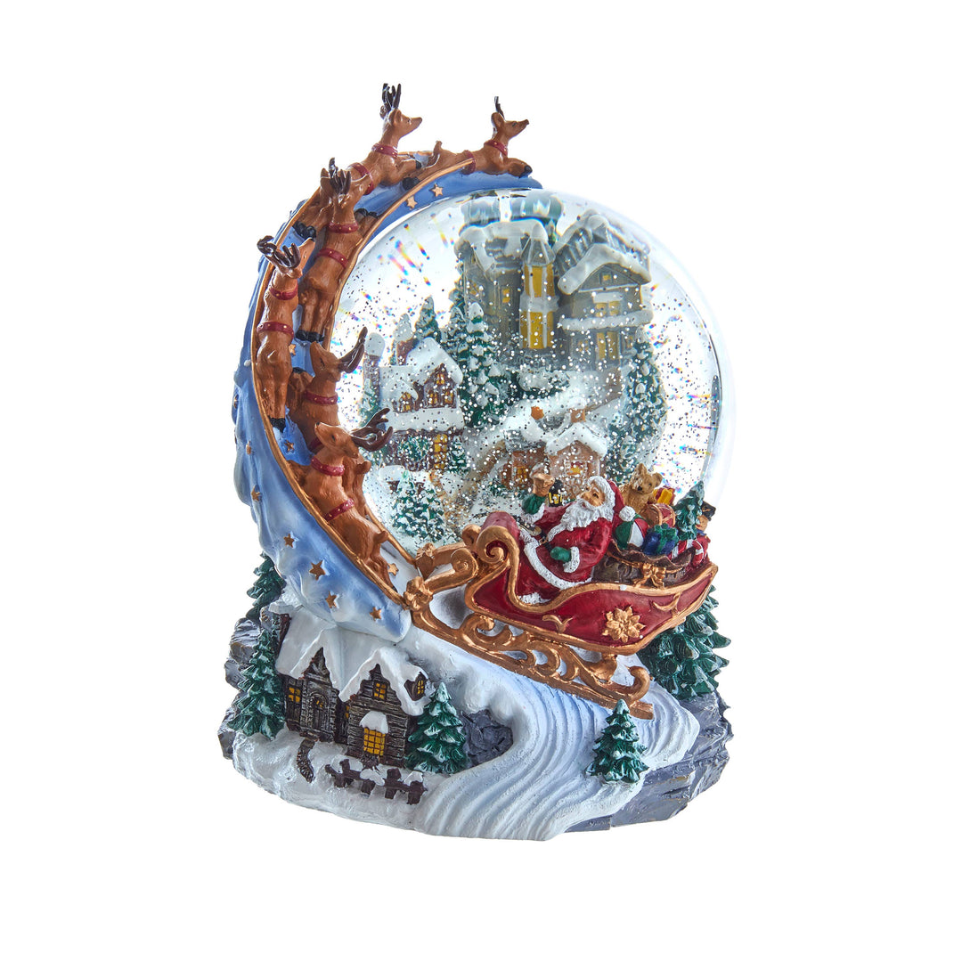 Kurt S. Adler Battery Operated Musical Santa and Sled Water Globe