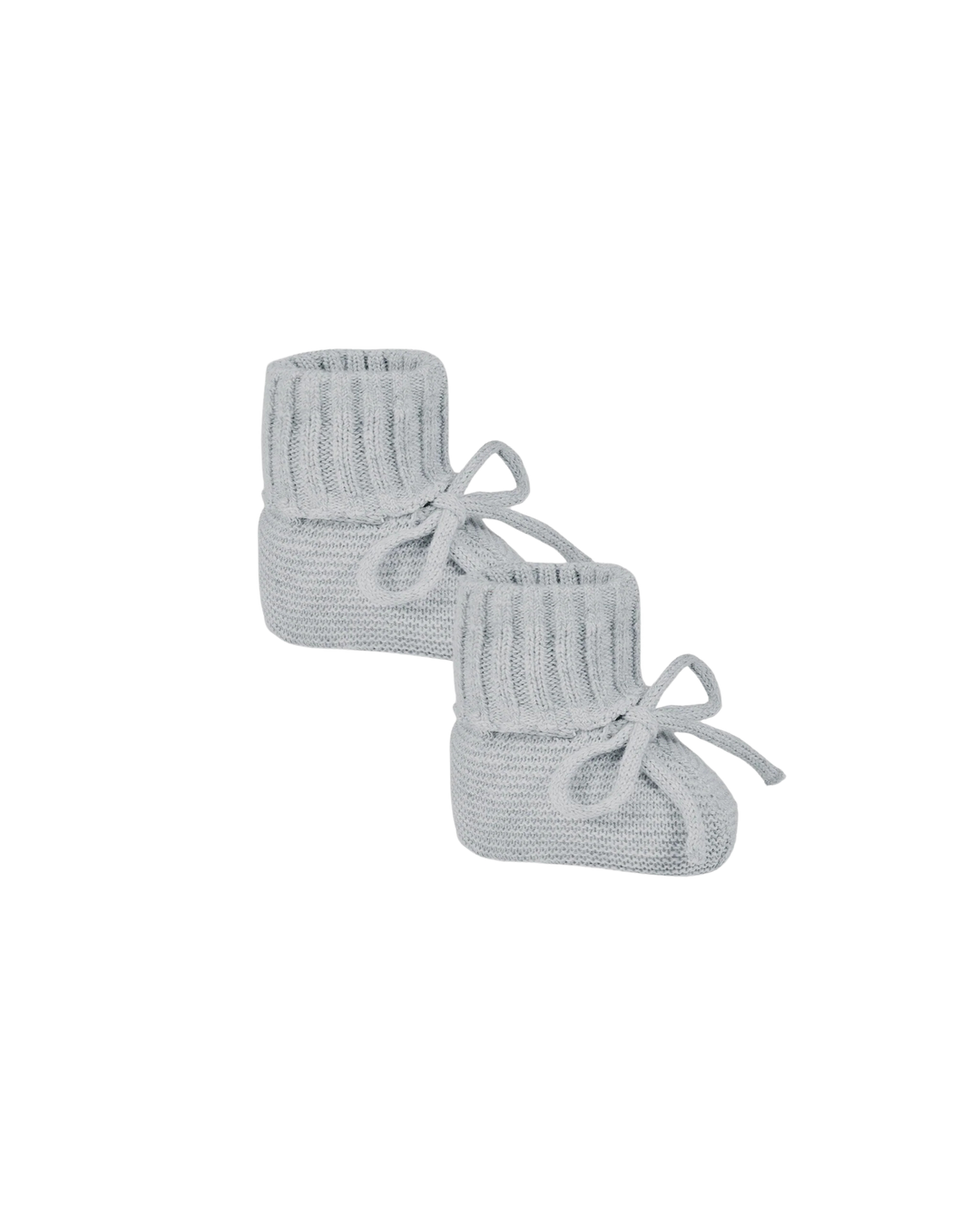 Quincy Mae Knit Booties - Heathered Dusty Blue