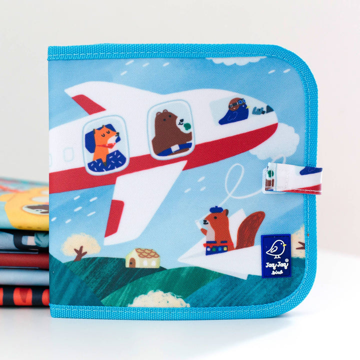 Jaq Jaq Bird Airplanes Activity Wipe Dry Book