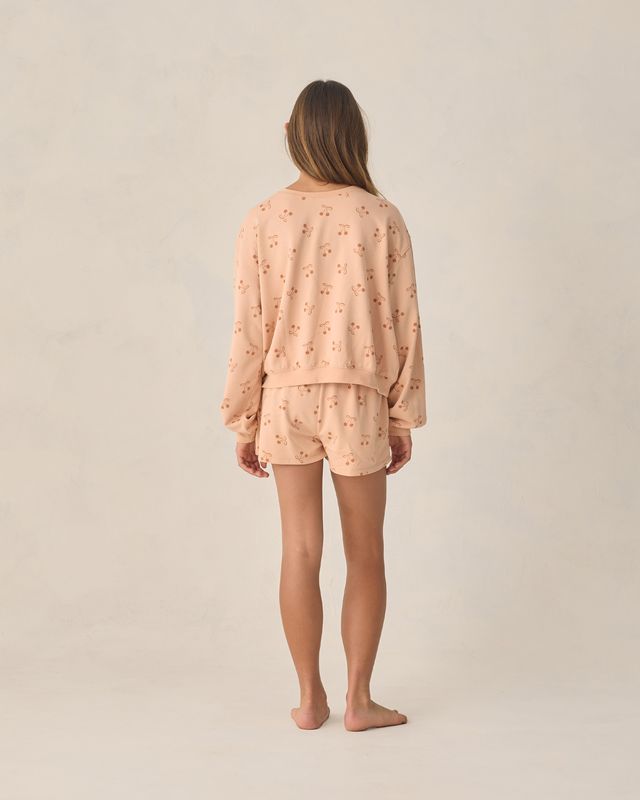 Rylee + Cru Teen Summer Terry Set - Cherry Bows