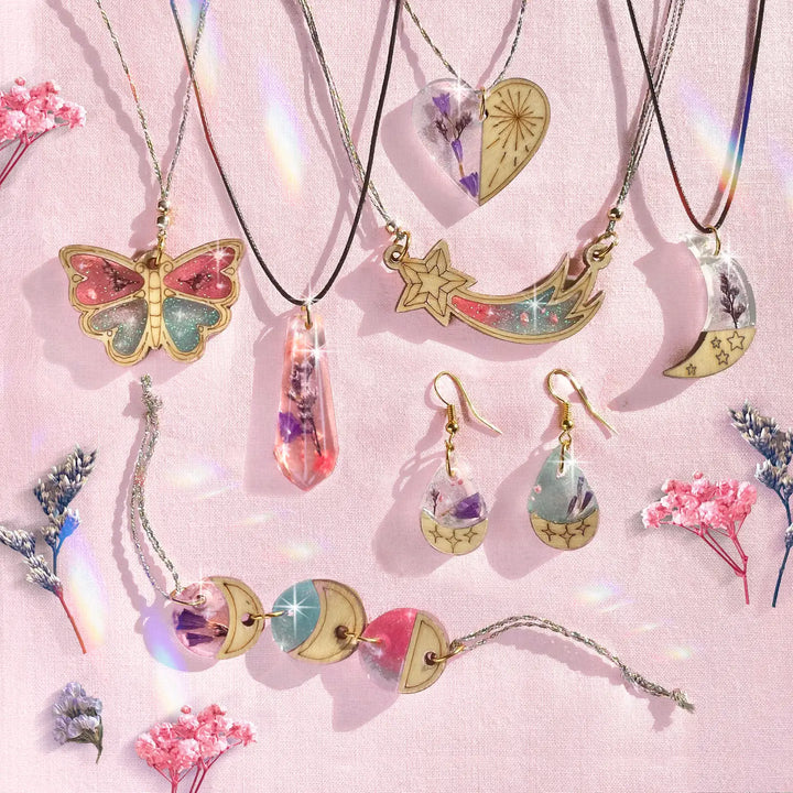 Bright Stripes Wish Craft Wood + Resin Charm Jewelry