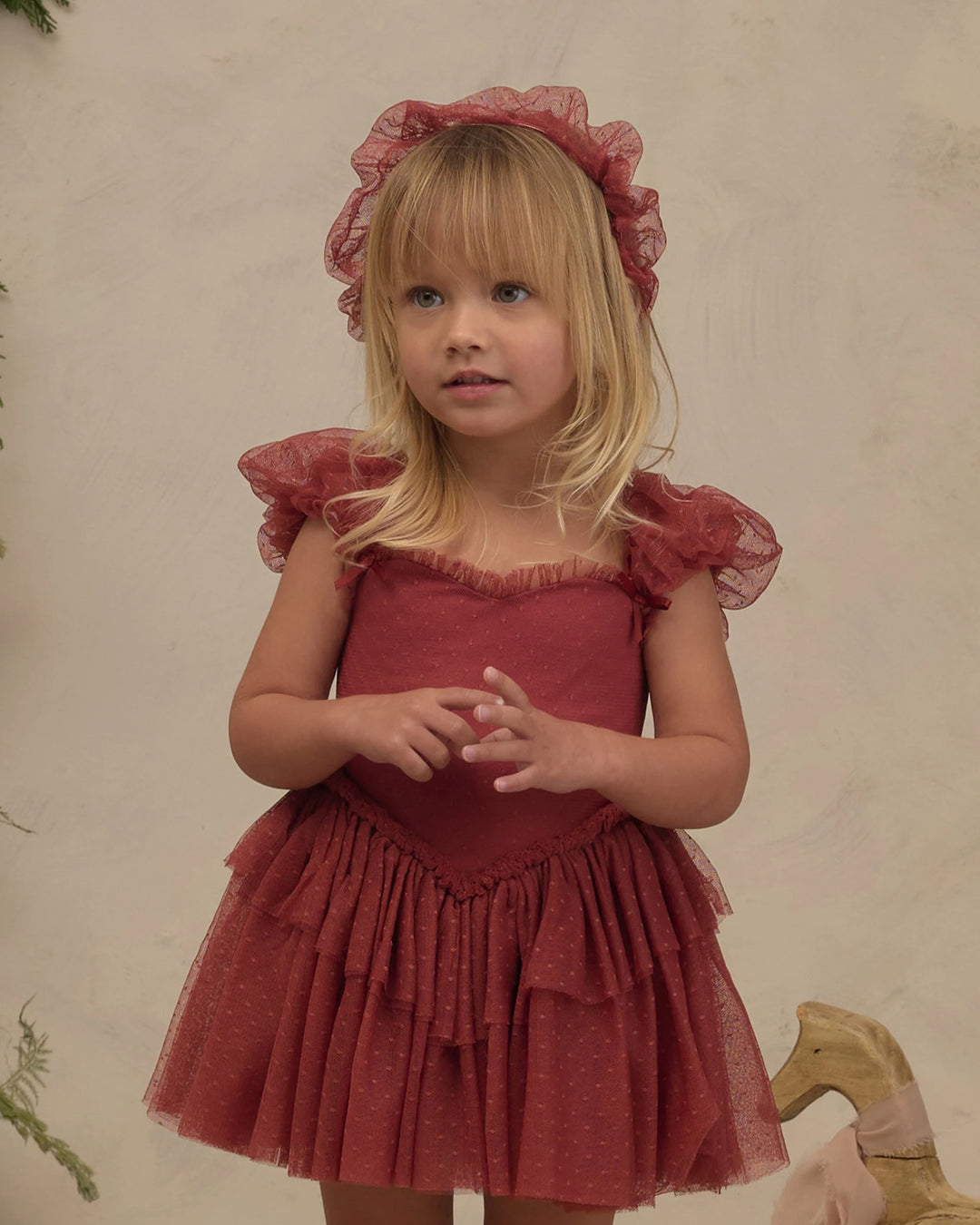 Noralee Gathered Headband - Ruby