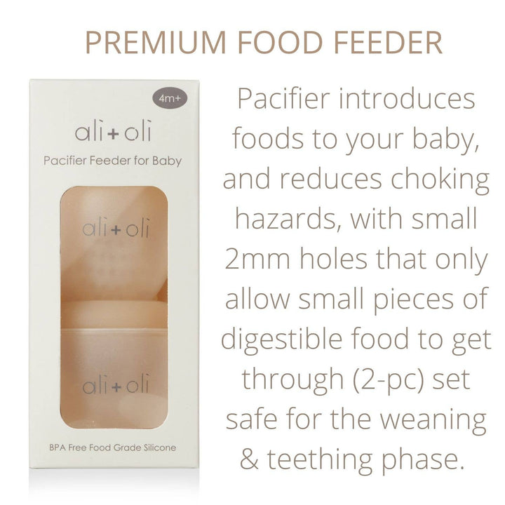 Ali + Oli Silicone Food & Fruit Feeder - Oat & Coco