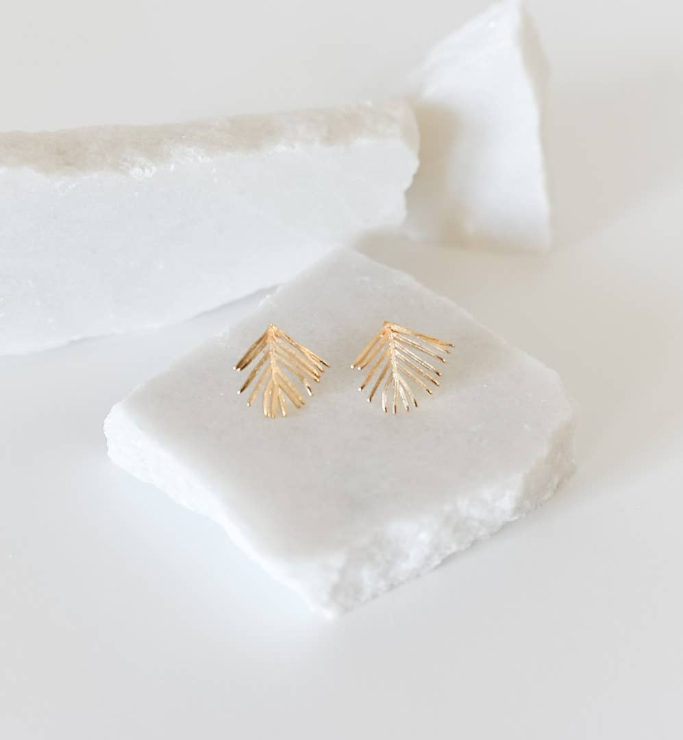 Bella Rey Ada 18k Gold Plated Stud Earrings