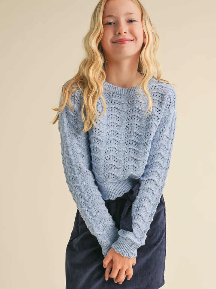 Heart And Arrow Wavy Knit Sweater