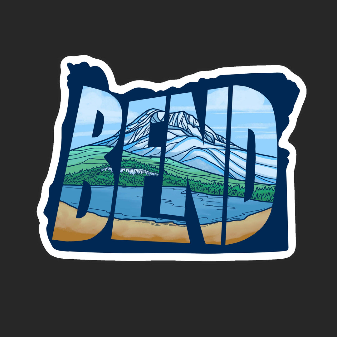 Michele Michael Art Bend Oregon State Shape sticker
