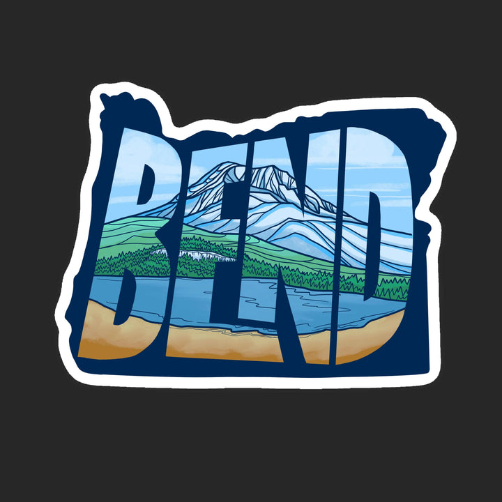 Michele Michael Art Bend Oregon State Shape sticker