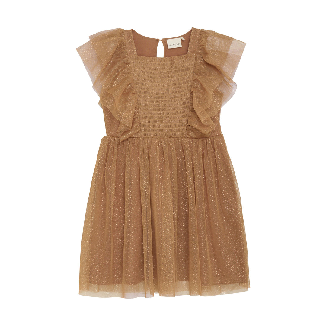 Minymo Golden Wheat Tulle Dress