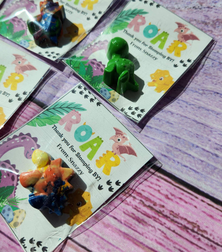 Snazzy Crayons - Dinosaur Mini Party Favors Dinosaur Crayons
