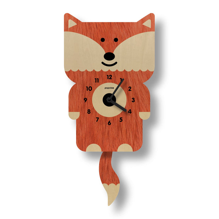 Popclox Fox Pendulum Clock - Wood