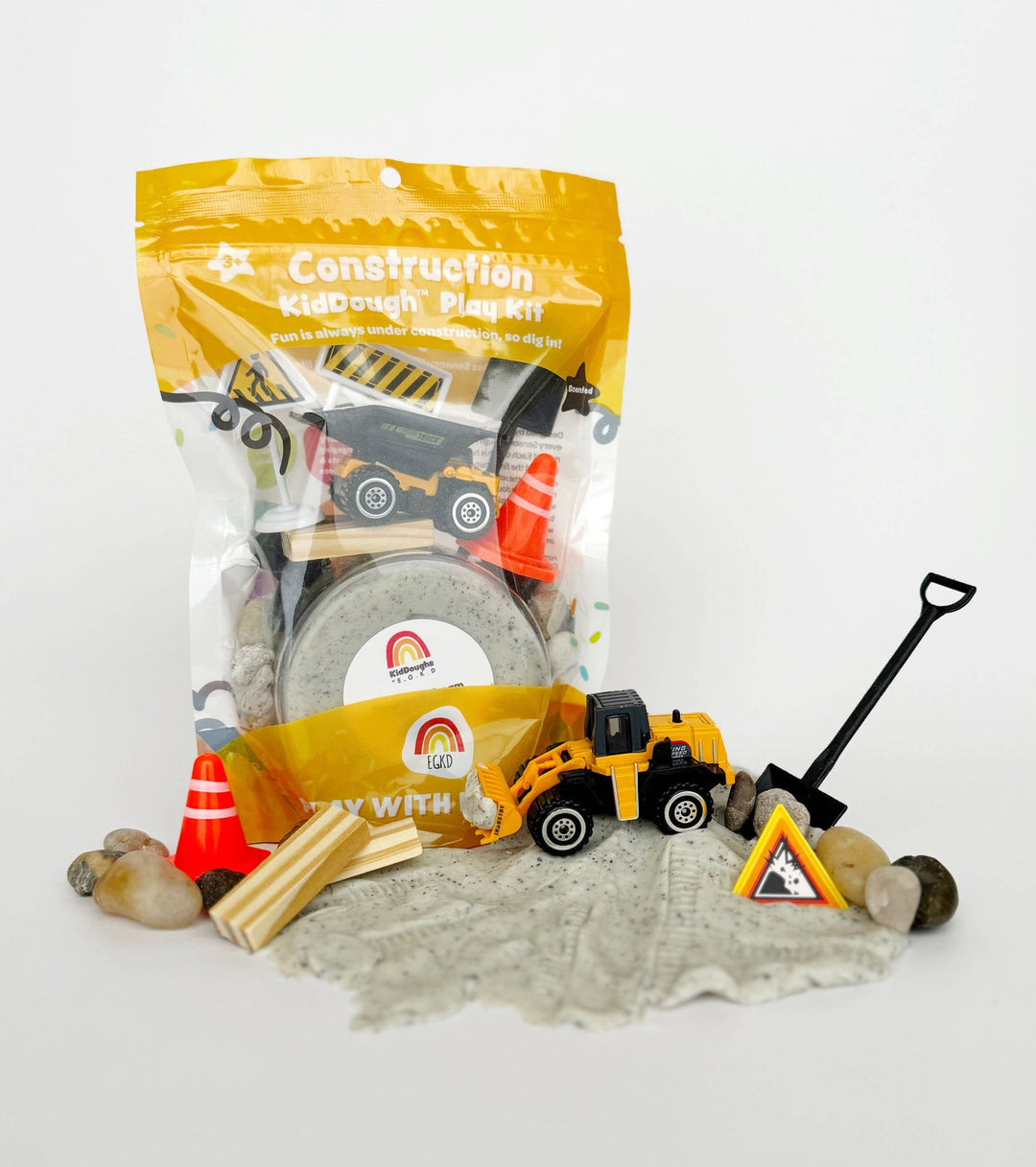 Earth Grown KidDough Construction To Go (Cookies & Cream) Play Kit