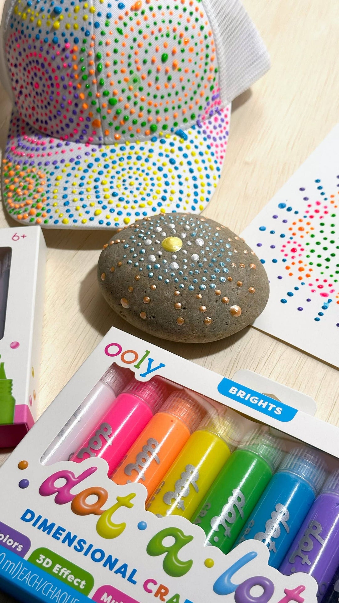 Ooly Dot-A-Lot Dimensional Craft Paint - Bright (Set of 8)