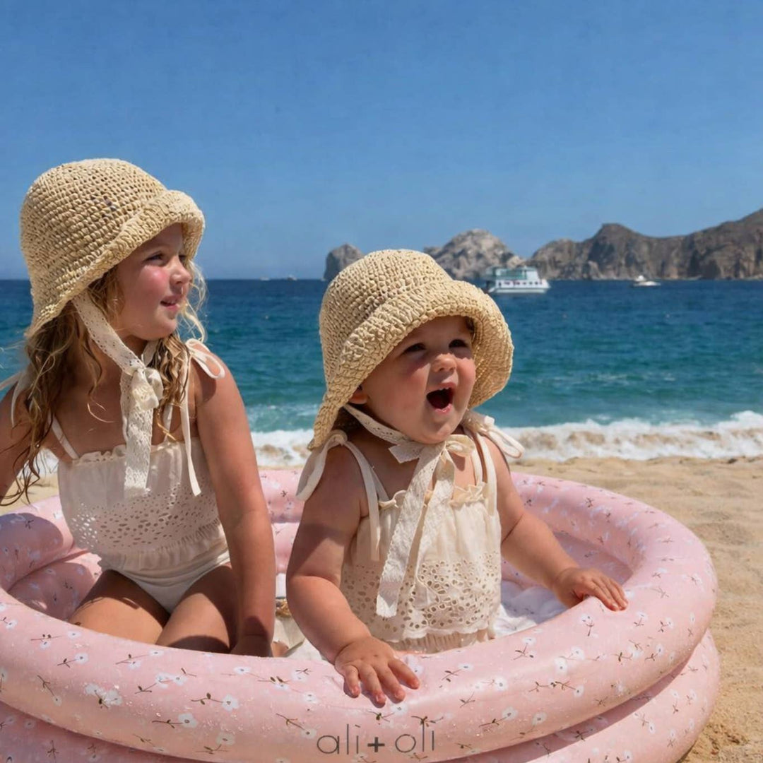 Ali+Oli Two-Ring Inflatable Kiddie Pool - Peony