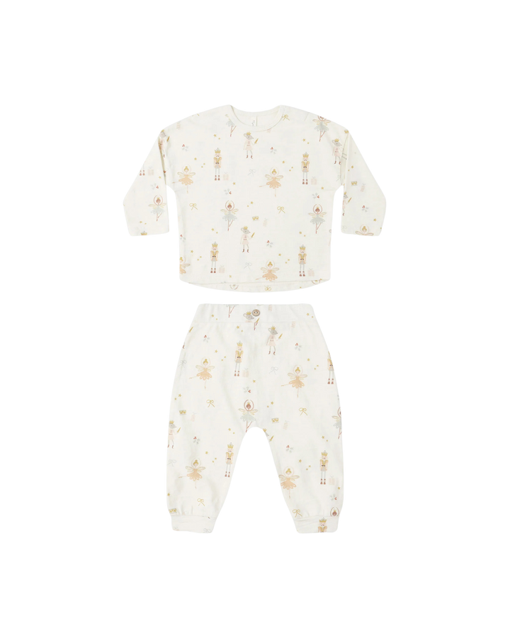Rylee + Cru Long Sleeve Tee + Pant Set - Nutcracker