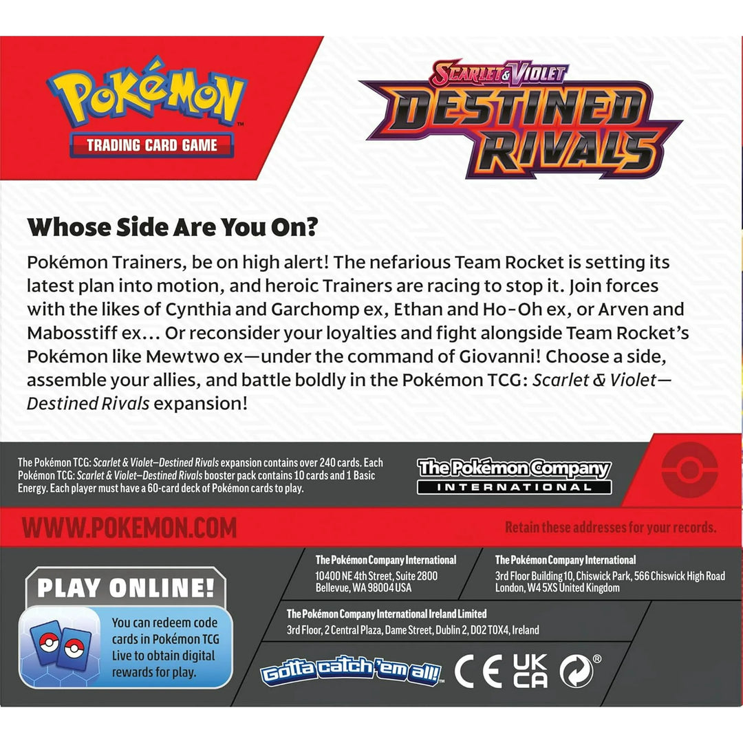 Pokemon TCG: Scarlet & Violet - Destined Rivals Booster Hopscotch Kids Pokemon TCG: Scarlet & Violet - Destined Rivals Booster Hopscotch Kids