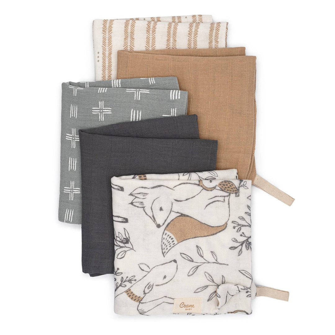 Crane Baby 5-pc. Wash Cloth Set - Ezra Woodland