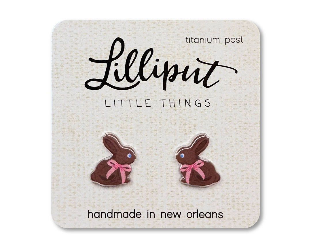 Lilliput Little Things Chocolate Easter Bunny Earrings