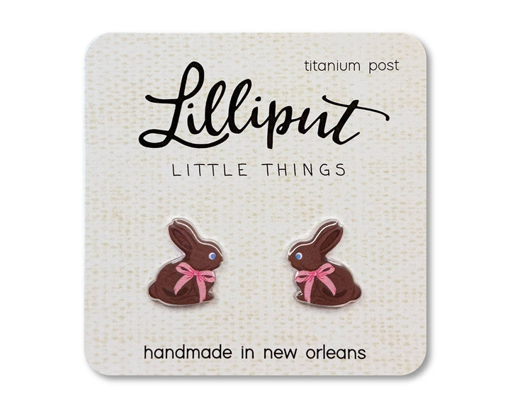 Lilliput Little Things Chocolate Easter Bunny Earrings