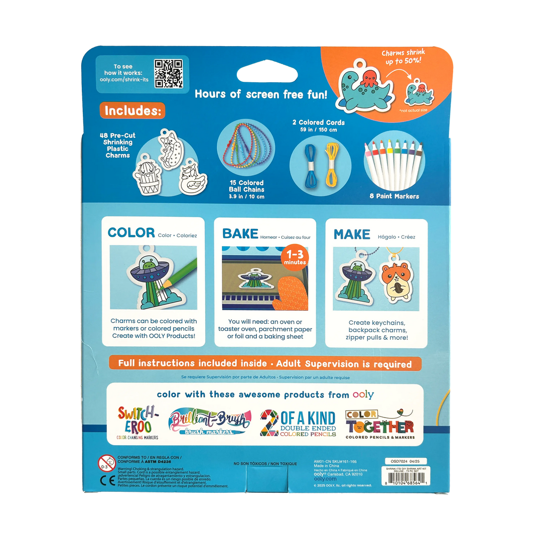 Ooly Shrink-Its D.I.Y. Shrink Art Kit - Deluxe (73 PC Set)