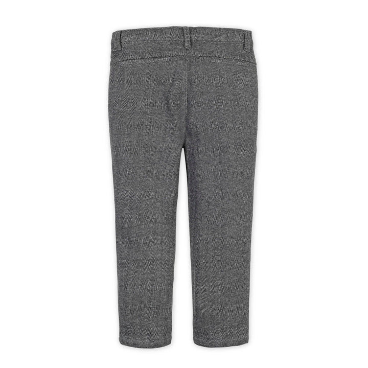 Hope And Henry Fleece Suit Pant - Charcoal Herringbone