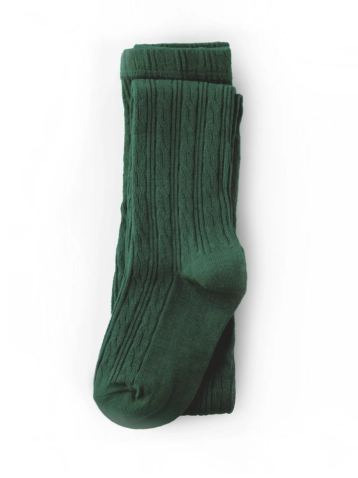 Little Stocking Co. Cable Knit Tights - Forest