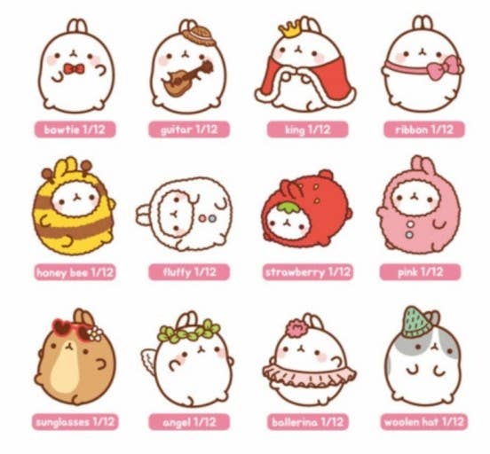 Molang Costume Dress Up Figure Blind Box