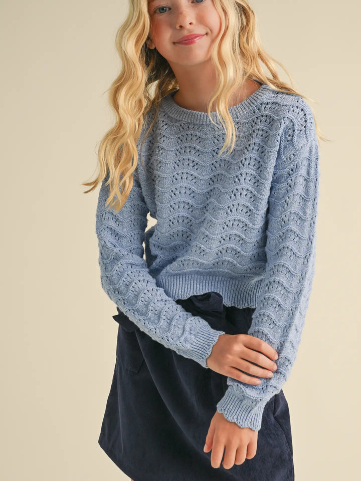 Heart And Arrow Wavy Knit Sweater