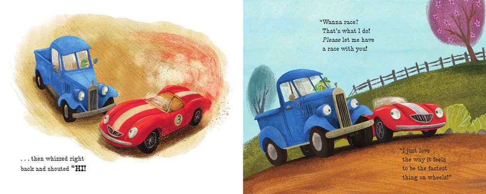 Little Blue Truck And Racer Red