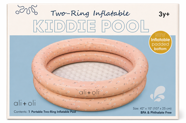 Ali+Oli Two-Ring Inflatable Kiddie Pool - Peony