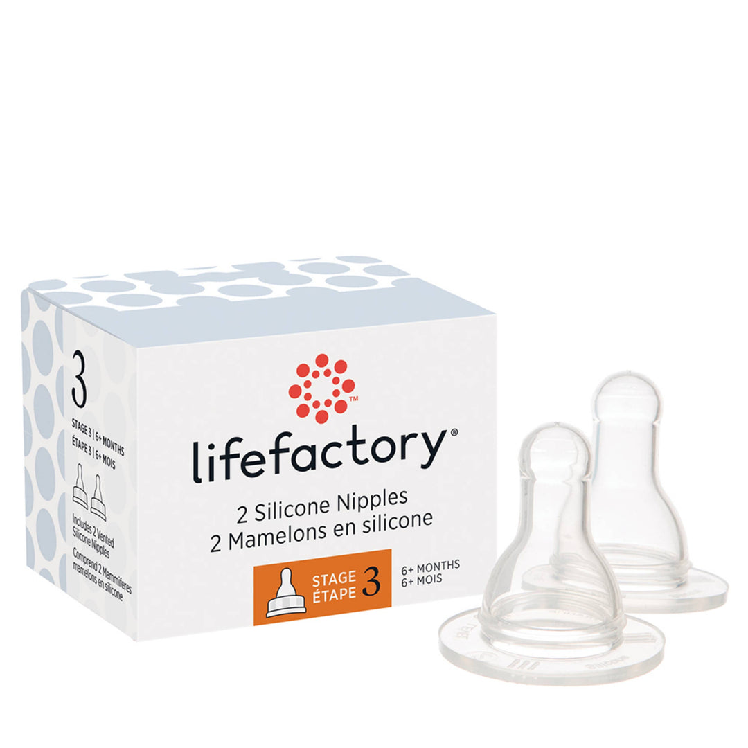 LifeFactory Silicone Nipples 2pk,