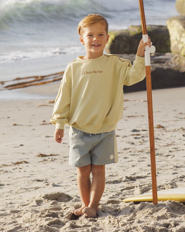 Rylee + Cru Paneled Boardshort - Sea Green