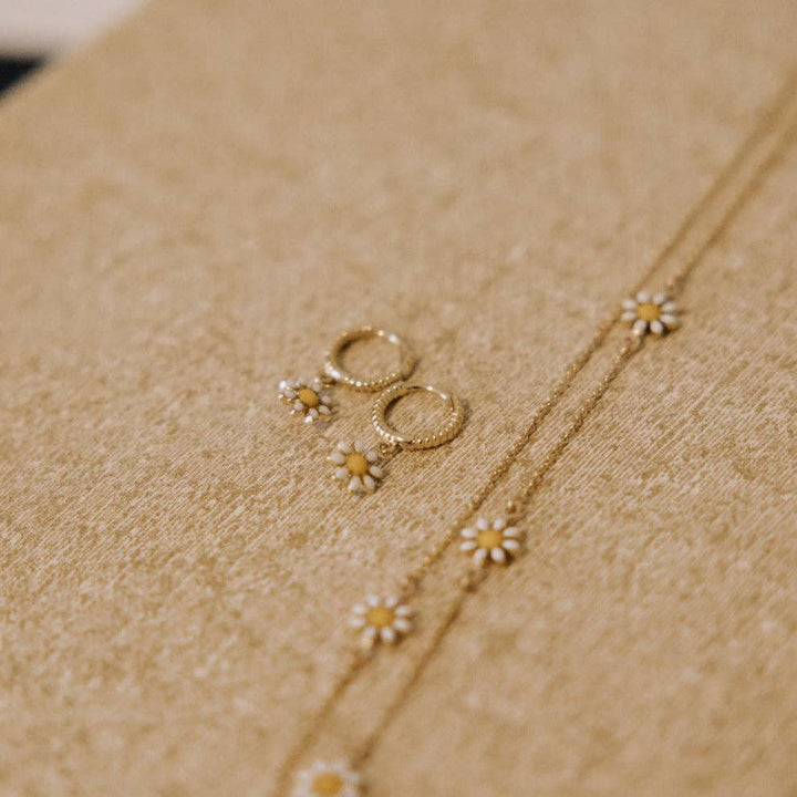 Mauve Jewelry Co Carolina Daisy Hoops