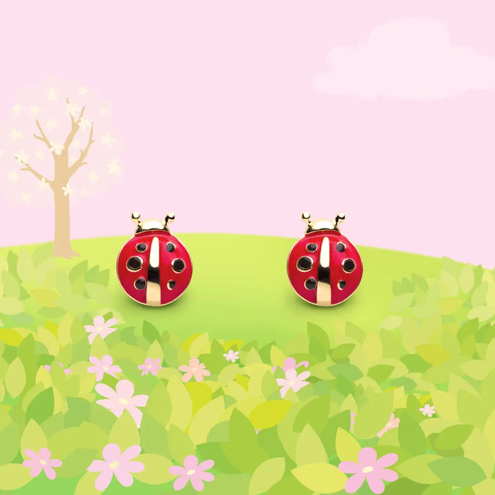 Girl Nation Little Ladybug Cutie Stud Earrings