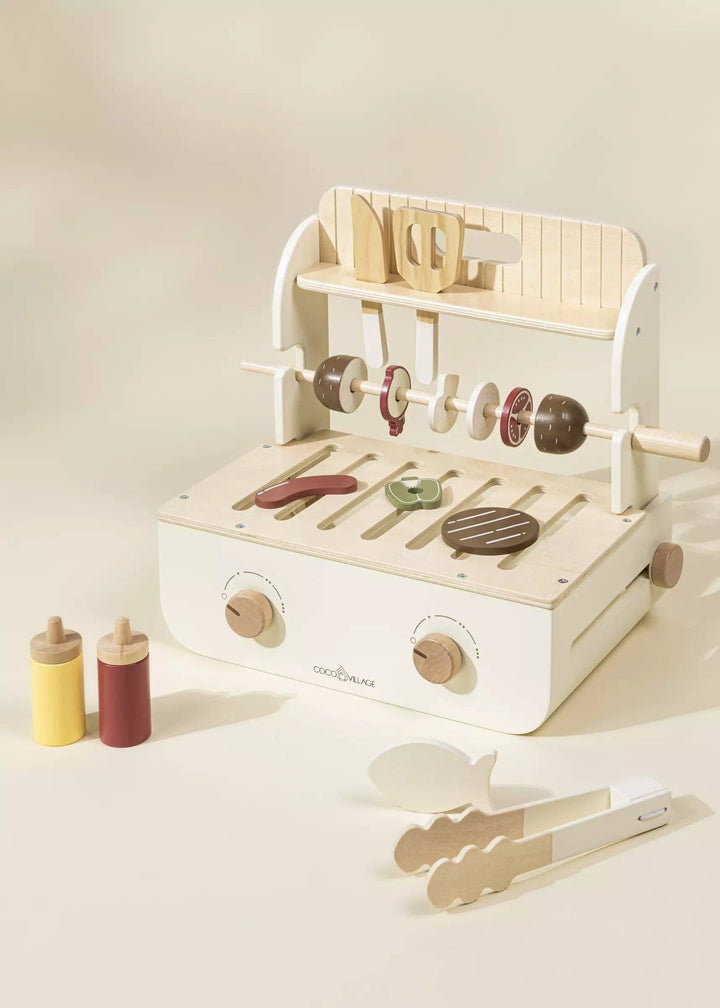 Coco Village Wooden Barbecue Playset and Accessories