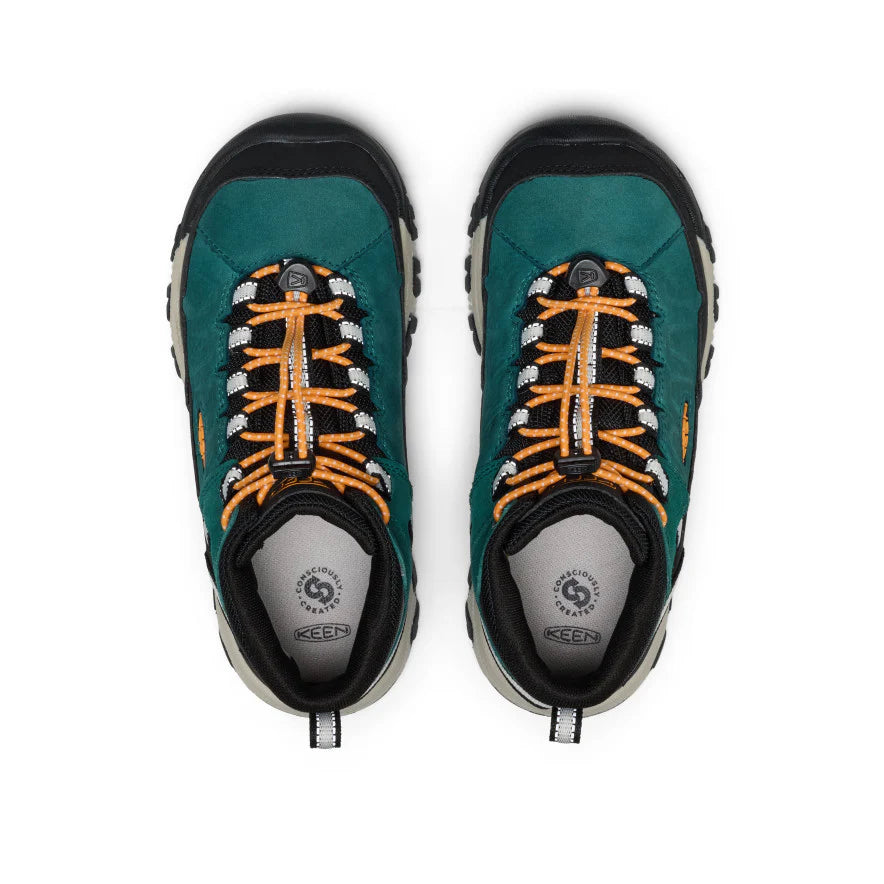 Keen Targhee IV Waterproof Hiking Boot - Mediterranea/Flame Orange