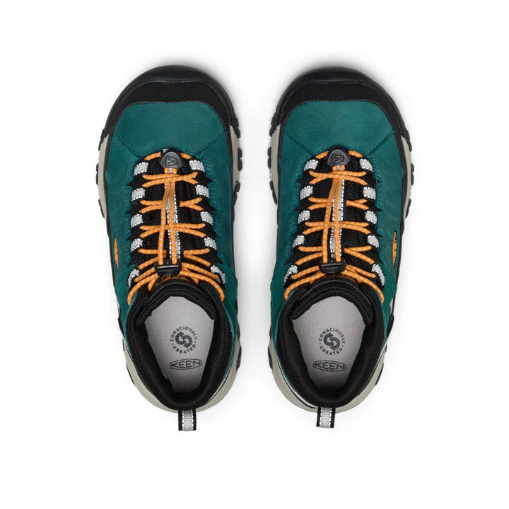 Keen Targhee IV Waterproof Hiking Boot - Mediterranea/Flame Orange
