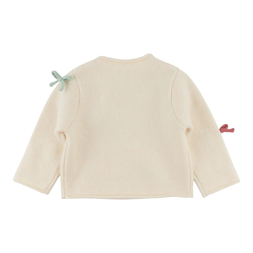 Oh Baby! Roll-Edge Knitted Pullover Sweater - Multi Bows