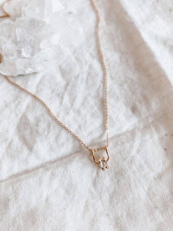 Milk Moon Minimalist U Necklace