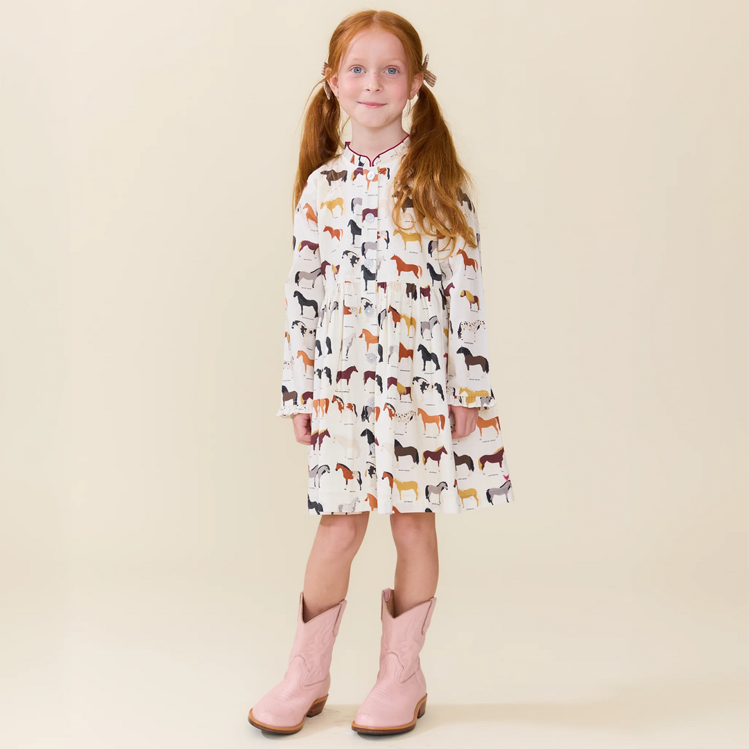 Pink Chicken Autumn Dress - Horse Breeds