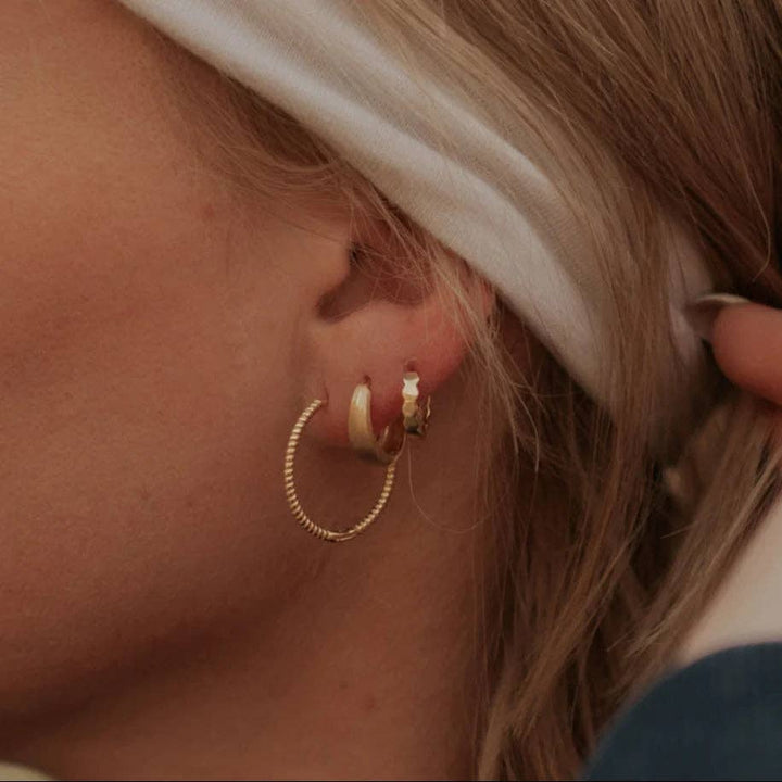 Mauve Jewelry Co. Rue Brushed Hoops