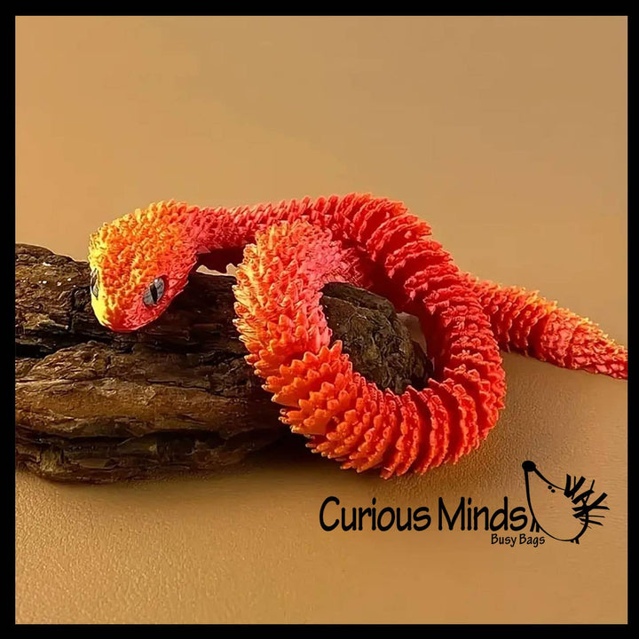 Curious Minds Toys 3D Printed Large 12" Snake Wiggle Articulated Jointed Motion