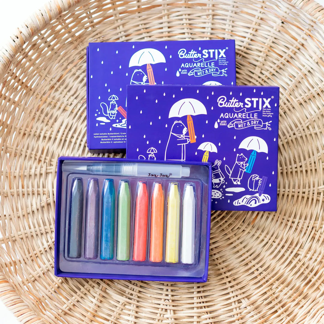 Jaq Jaq ButterStix Aquarelle Wet & Dry - 8 pk with Aqua Brush