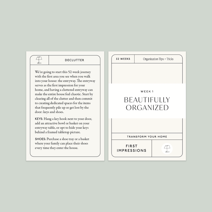Beautifully Organized In 52 Weeks Card Deck