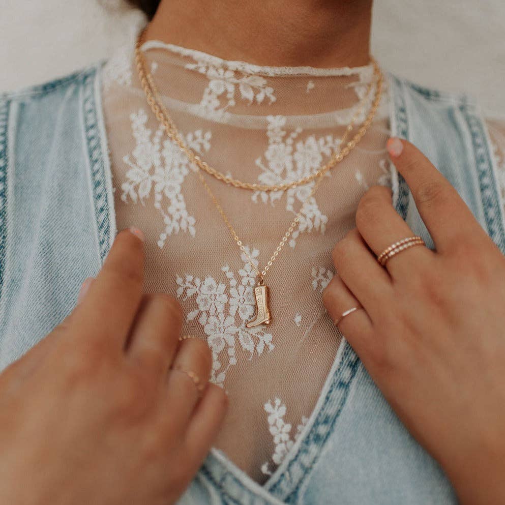 Mauve Jewelry Co. Dolly Boot Necklace