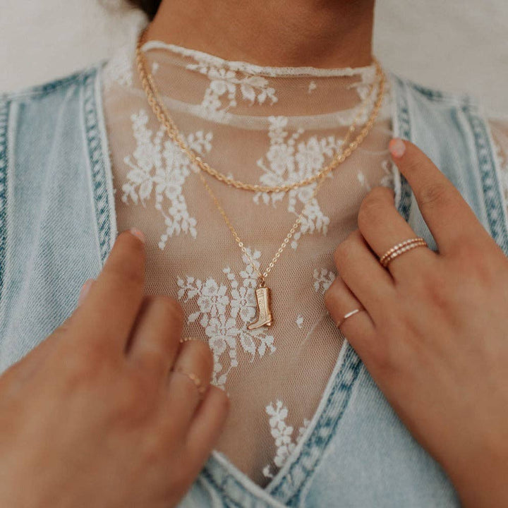 Mauve Jewelry Co. Dolly Boot Necklace