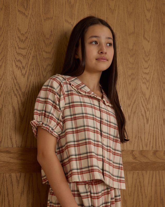 Rylee + Cru Teen Ruffle Pajamas - Holiday Flannel