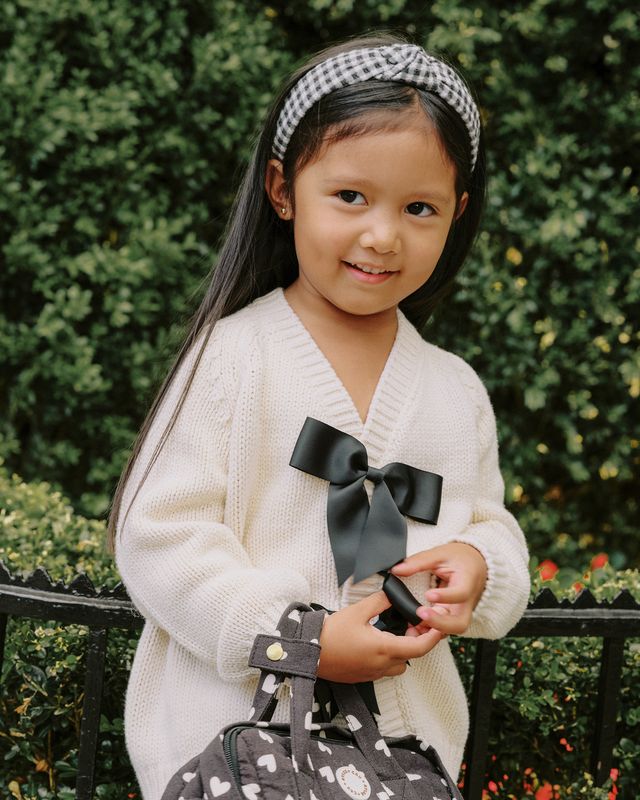 Rylee + Cru Bow Cardigan - Natural